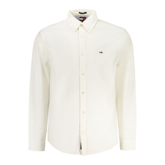 Tommy Hilfiger Weißes Baumwollhemd für Männer