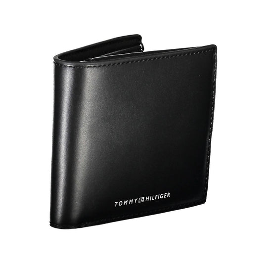 Tommy Hilfiger Schwarzes Leder Portemonnaie