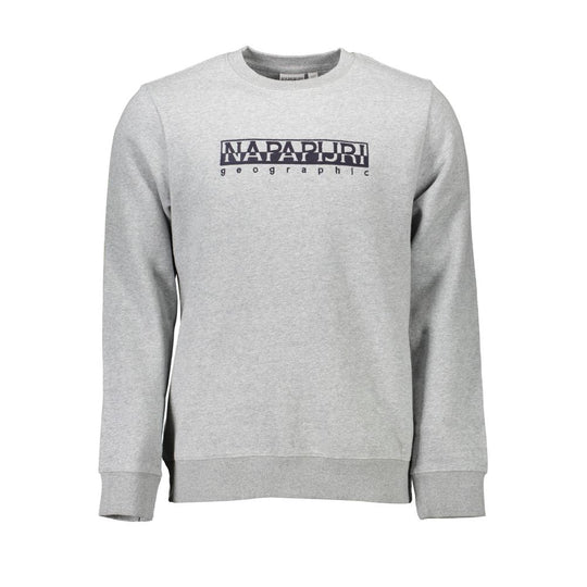 Napapijri Grauer Baumwollpullover für Männer