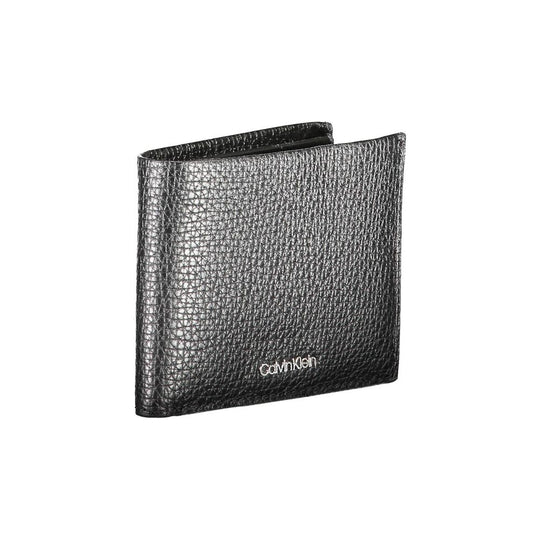 Calvin Klein Schwarzes Leder Portemonnaie