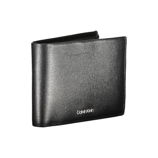Calvin Klein Schwarzes Leder Portemonnaie
