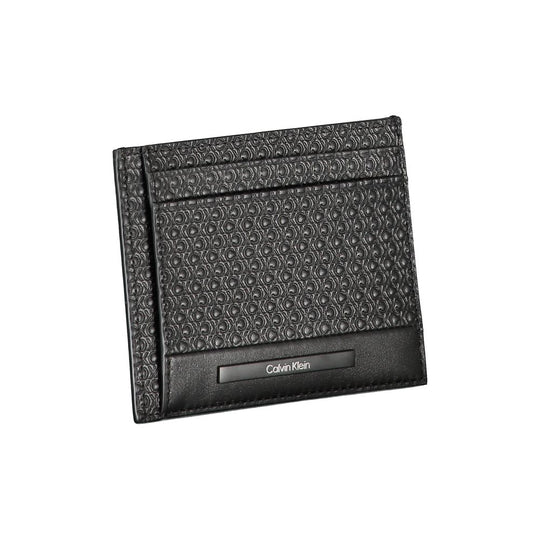 Calvin Klein Schwarzes Leder Portemonnaie