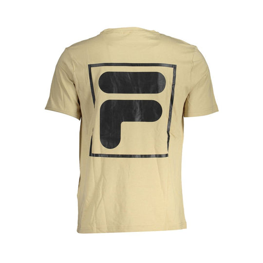 Fila Beigefarbenes T-Shirt aus Baumwolle