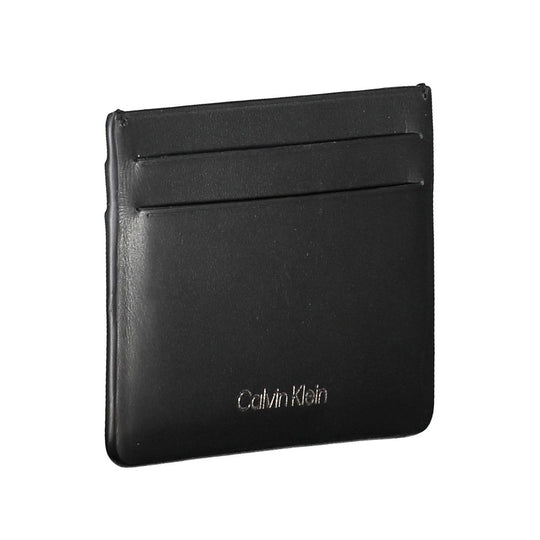 Calvin Klein Schwarzes Leder Portemonnaie