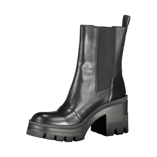 Calvin Klein Schwarzes Leder Damen Stiefel