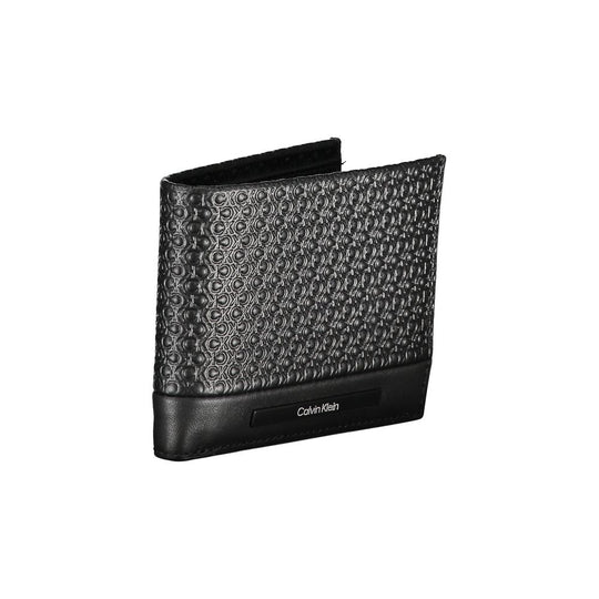 Calvin Klein Schwarzes Leder Portemonnaie