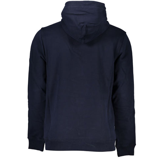 Tommy Hilfiger Blauer Baumwollpullover für Männer mit Kapuze