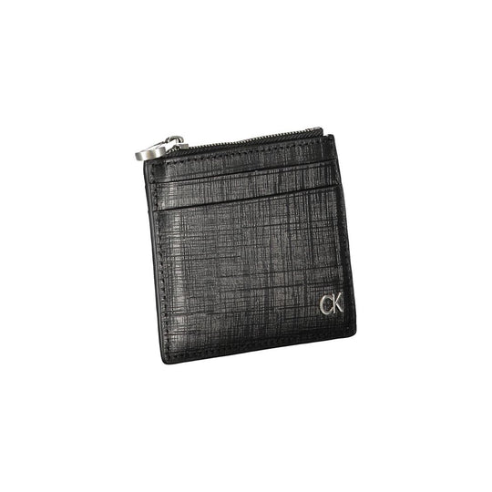 Calvin Klein Schwarzes Leder Portemonnaie
