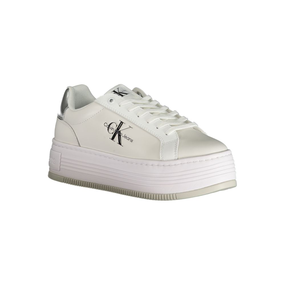 Calvin Klein Sneaker aus weißem Polyester