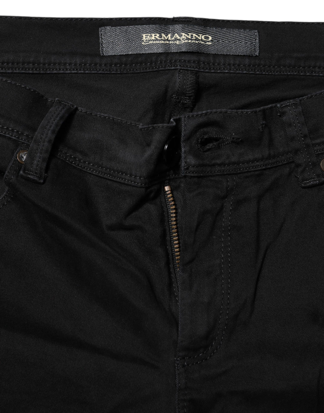 Ermanno Scervino Schwarze Cotton Stretch Bootcut Denim Jeans