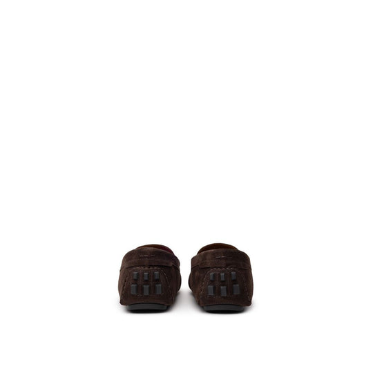 Bally Brauner Leder-Mokassin
