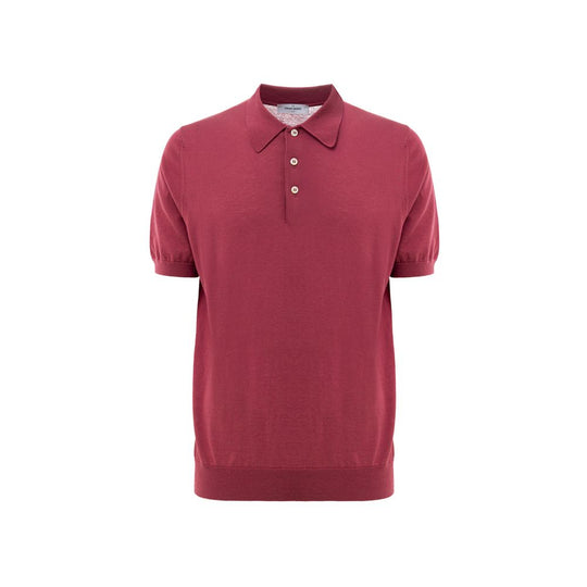 Gran Sasso Rotes Baumwoll-Poloshirt