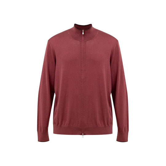 Gran Sasso T-Shirt aus roter Seide