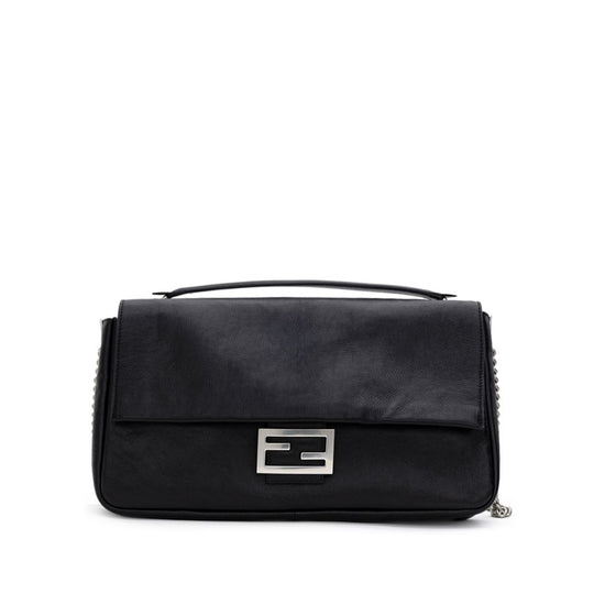 Fendi Schwarze Leder-Umhängetasche