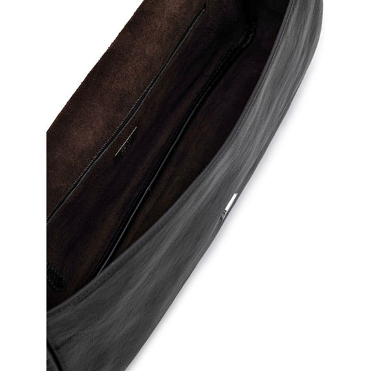 Fendi Schwarze Leder-Umhängetasche