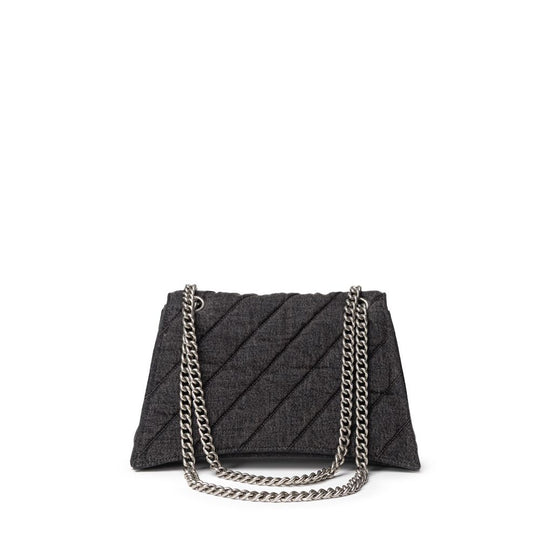 Balenciaga Schwarze Umhängetasche aus Stoff und Leder