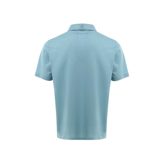 Gran Sasso Blaues Baumwoll-Poloshirt