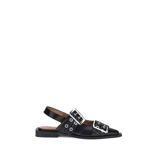 Ganni Ballerinas mit Riemen