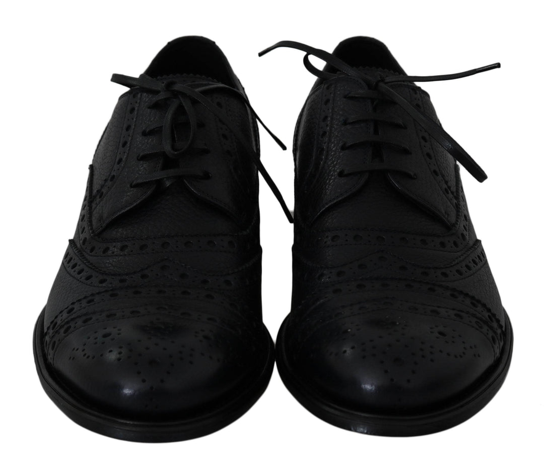 Dolce & Gabbana Elegante dunkelblaue Wingtip-Derby-Schuhe - Léoré