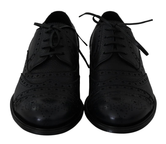 Dolce & Gabbana Elegante dunkelblaue Wingtip-Derby-Schuhe - Léoré