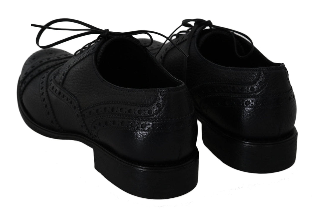 Dolce & Gabbana Elegante dunkelblaue Wingtip-Derby-Schuhe - Léoré