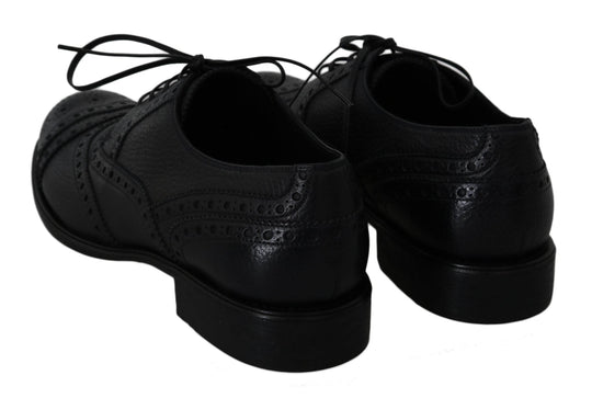 Dolce & Gabbana Elegante dunkelblaue Wingtip-Derby-Schuhe - Léoré