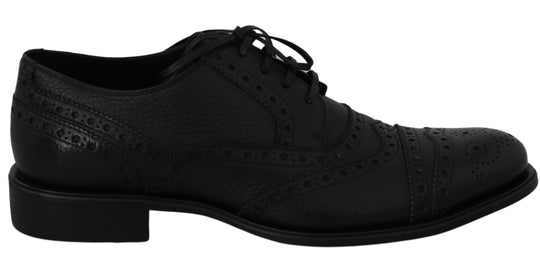 Dolce & Gabbana Elegante dunkelblaue Wingtip-Derby-Schuhe - Léoré