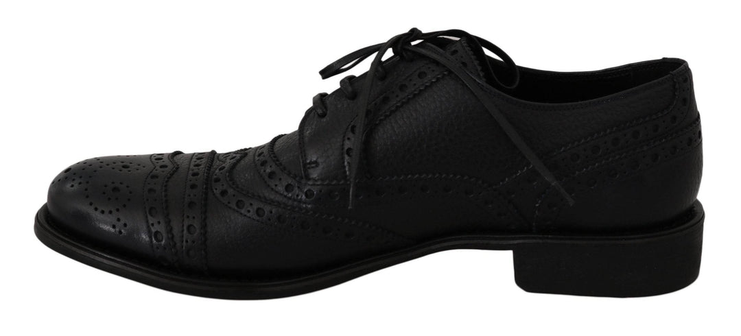 Dolce & Gabbana Elegante dunkelblaue Wingtip-Derby-Schuhe - Léoré