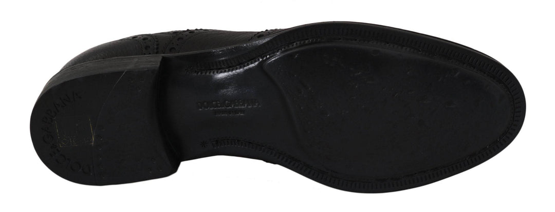 Dolce & Gabbana Elegante dunkelblaue Wingtip-Derby-Schuhe - Léoré