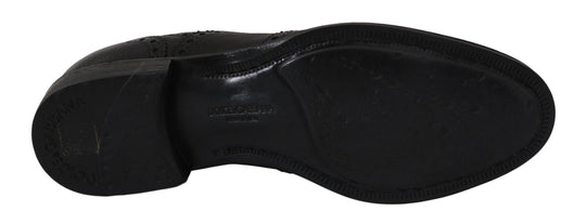 Dolce & Gabbana Elegante dunkelblaue Wingtip-Derby-Schuhe - Léoré