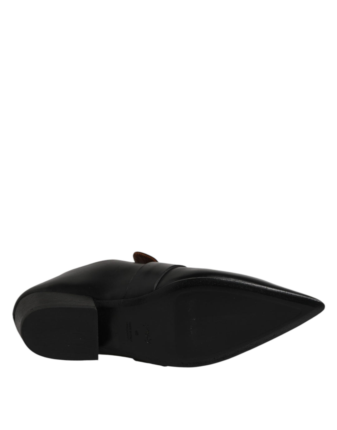 Marsell Schwarz Weiches Leder Loafer Pointed Toe Slip On Schuhe