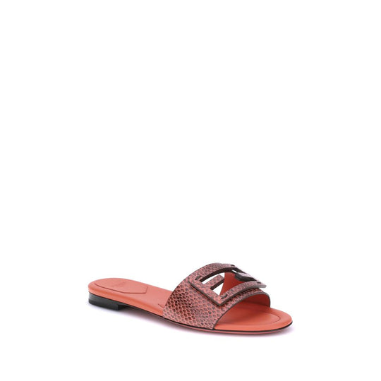 Fendi Sandalen mit Pythonmuster