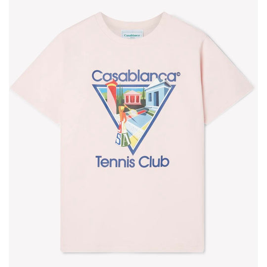 Casablanca Rosa T-Shirt aus Baumwolle