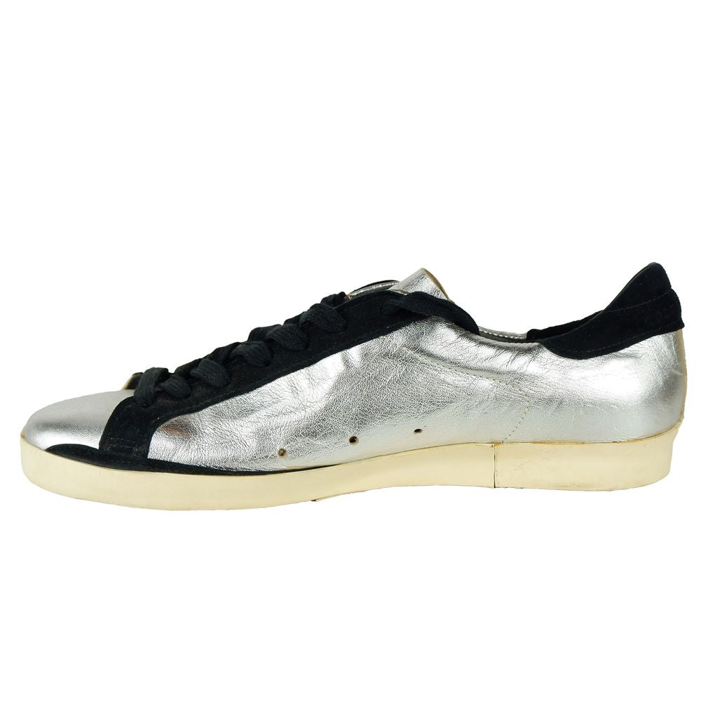 Golden Goose Graue Kalbsleder Sneaker