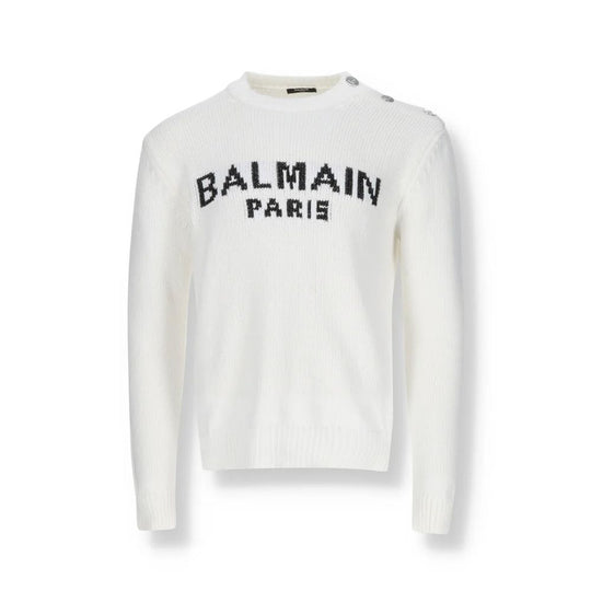 Balmain Logo-Pullover aus Baumwolle