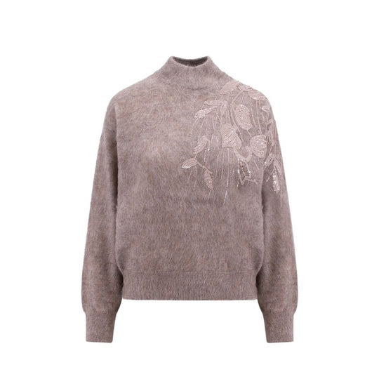 Brunello Cucinelli Strick mit T-Ausschnitt