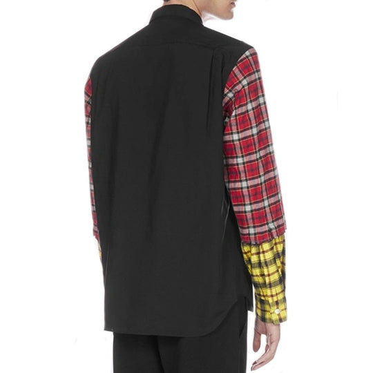 Comme Des Garçons Hemd mit karierten Ärmeln