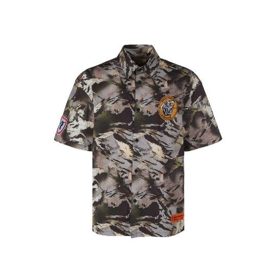 Heron Preston Tarnfarbenes Popline Hemd