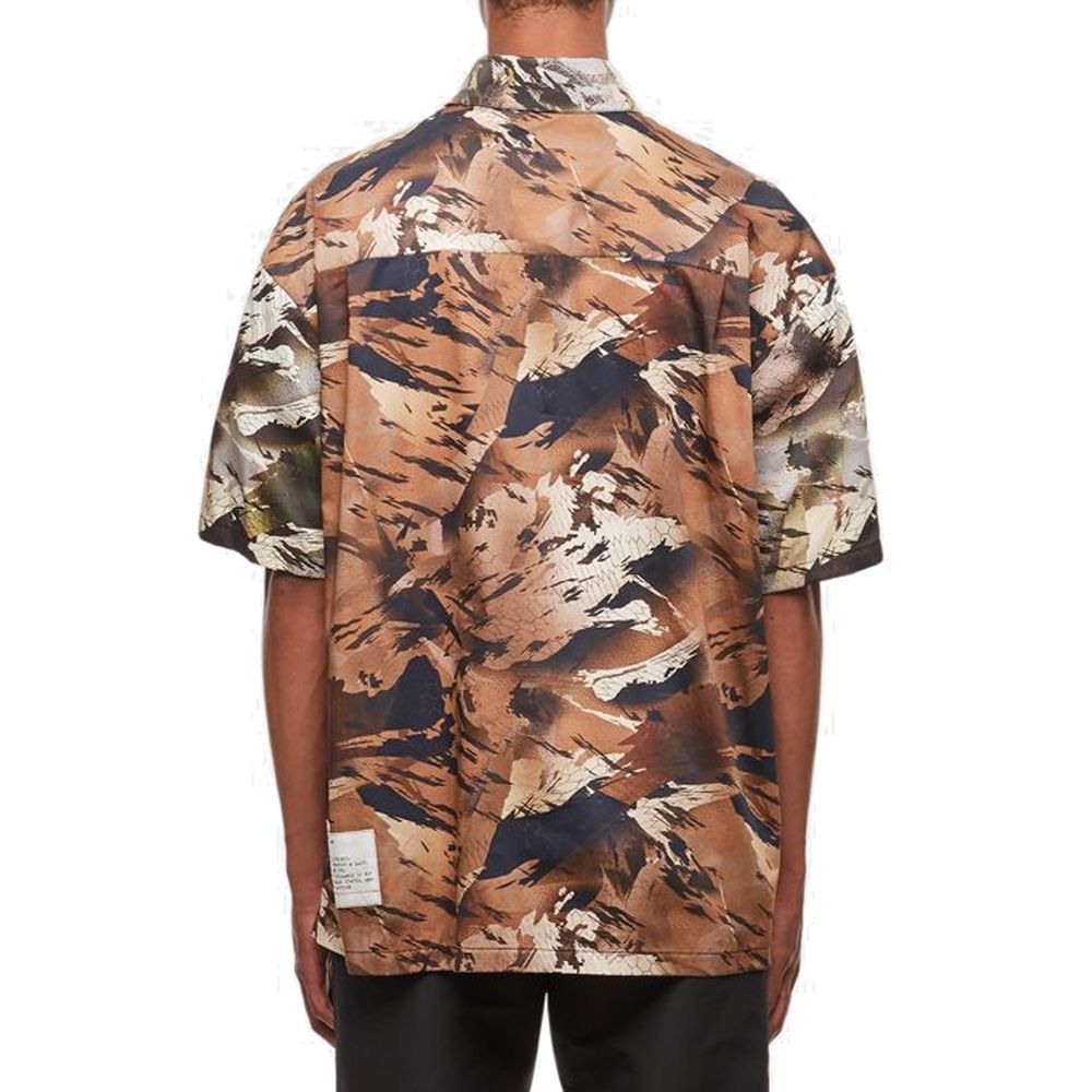 Heron Preston Tarnfarbenes Popline Hemd