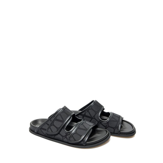 Valentino Garavani Flache Sandalen aus Toile Iconographe