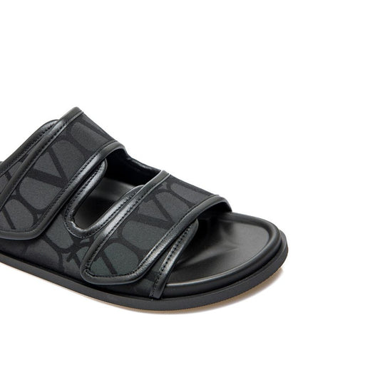 Valentino Garavani Flache Sandalen aus Toile Iconographe