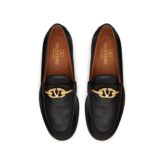 Valentino Garavani V-Logo Moon Leder-Slipper