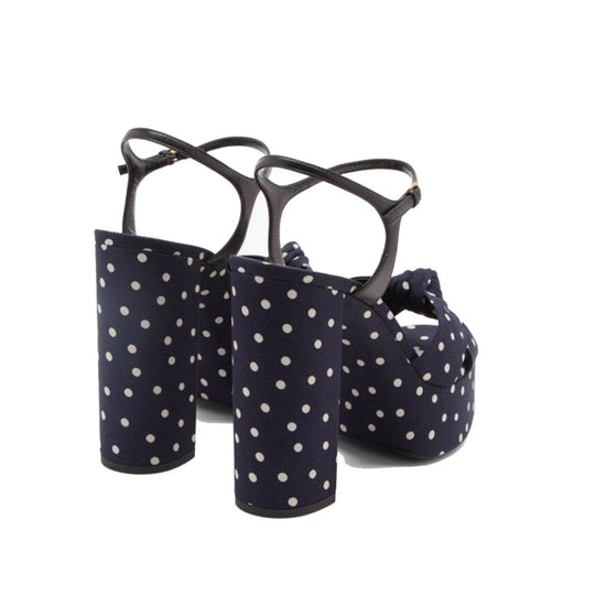 Saint Laurent Bianca Polka-Dot-Sandalen