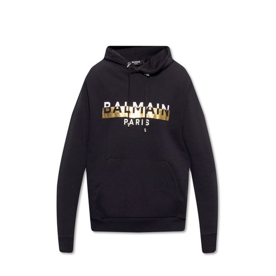 Balmain Logo-Sweatshirt mit Kapuze