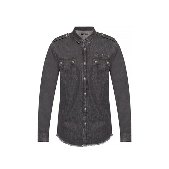 Balmain Baumwoll-Denim-Hemd