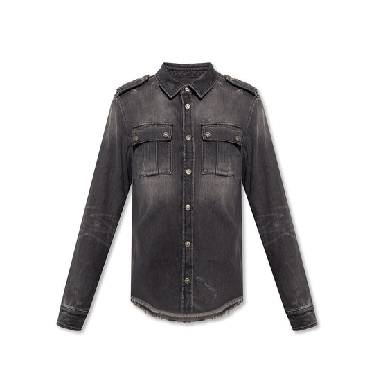 Balmain Baumwoll-Denim-Hemd