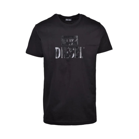 Diesel Schwarzes T-Shirt aus Baumwolle