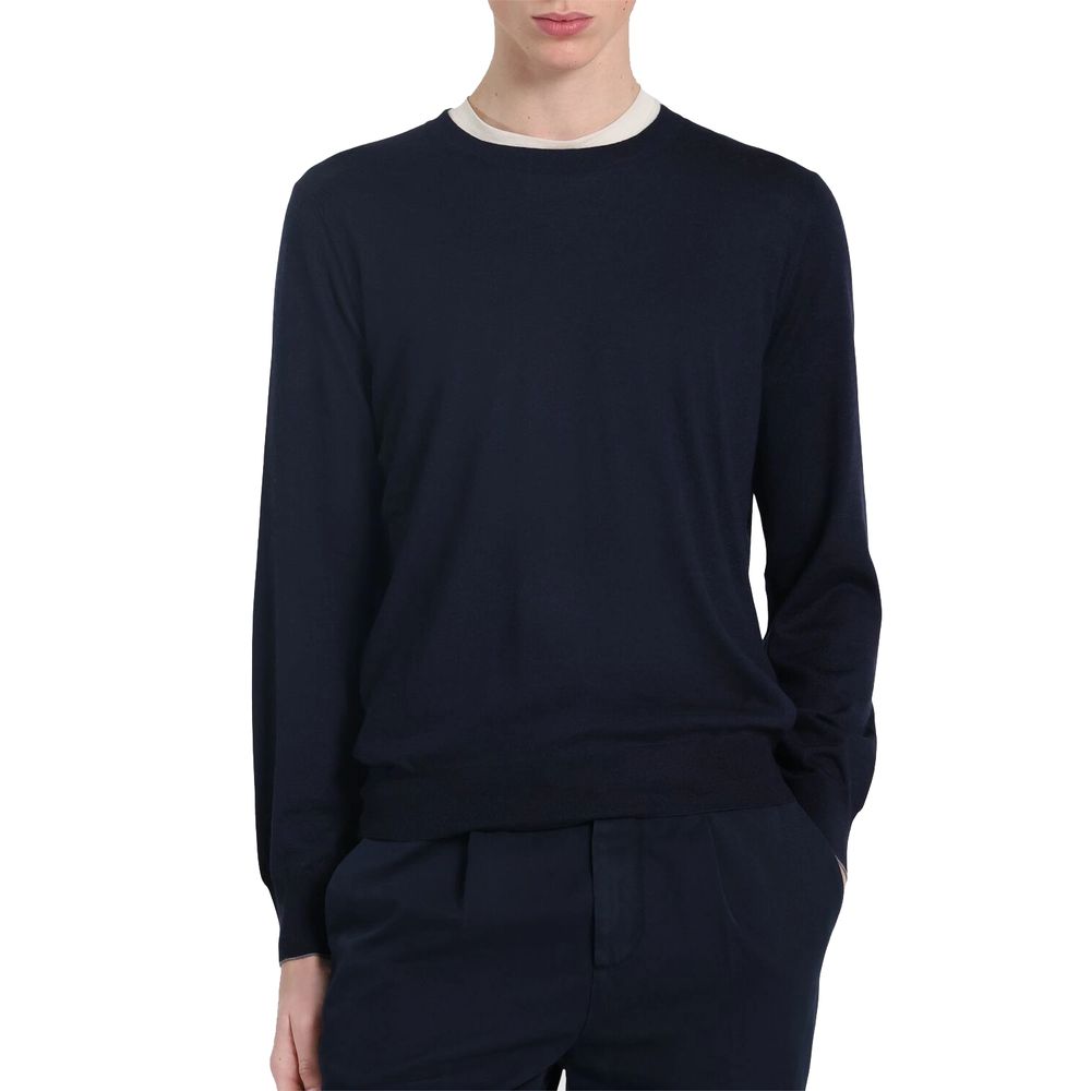 Brunello Cucinelli Blauer Kaschmir-Pullover für Männer