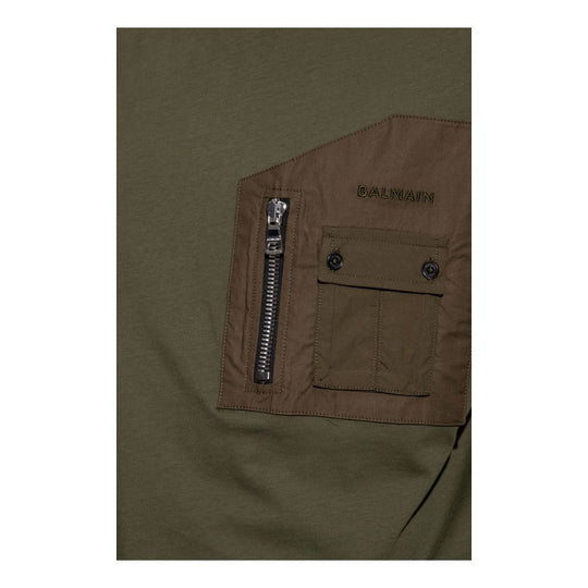 Balmain T-Shirt aus grüner Baumwolle