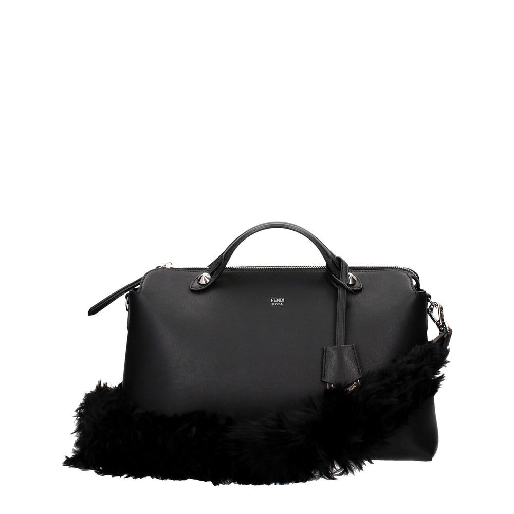 Fendi Schwarze Leder Umhängetaschen